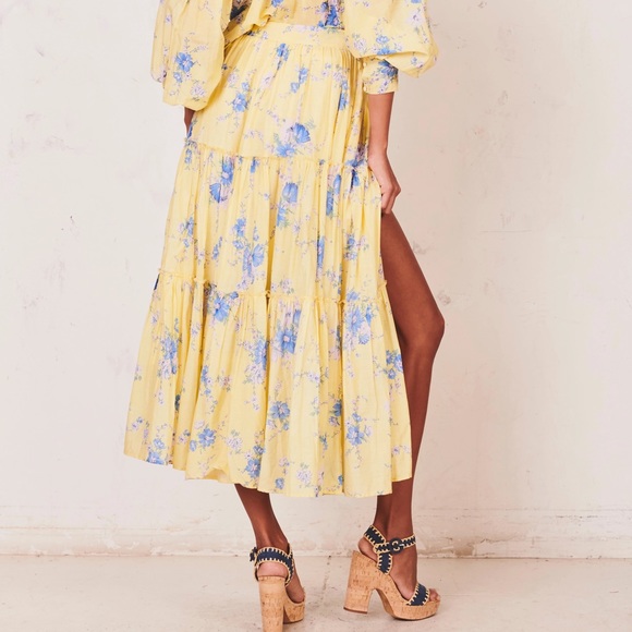 LoveShackFancy Floral Tiered Skirt - Picture 7 of 10